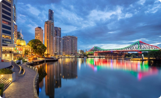 Brisbane city river view