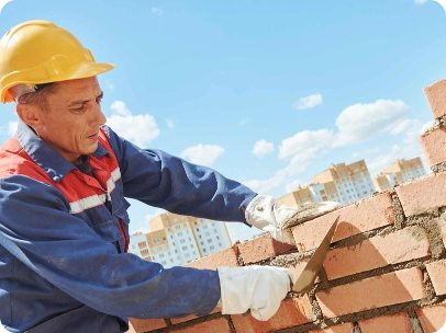 bricklayer at work